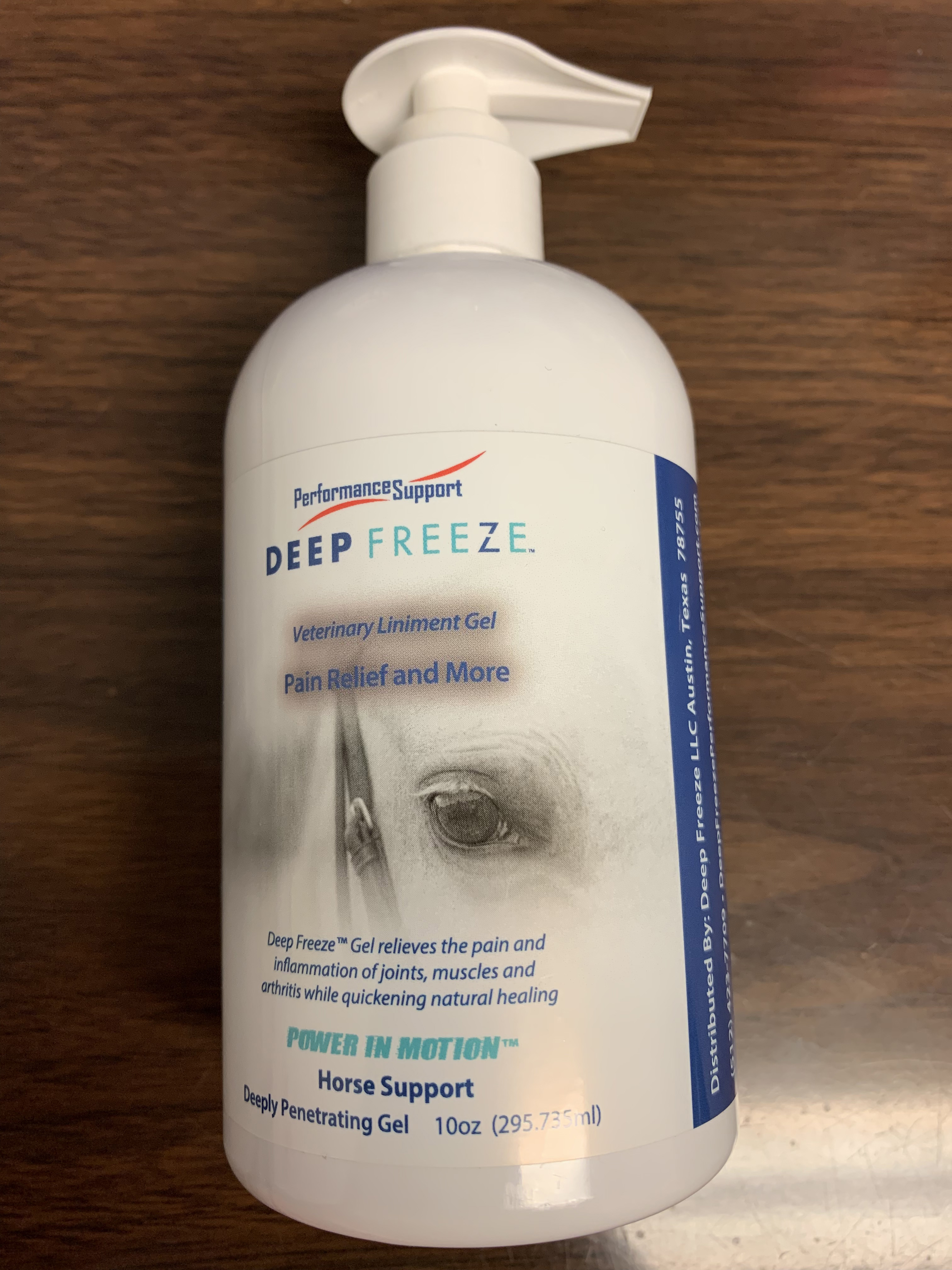 Performance Support Horse Deep Freeze Veterinary Liniment Gel with Pump